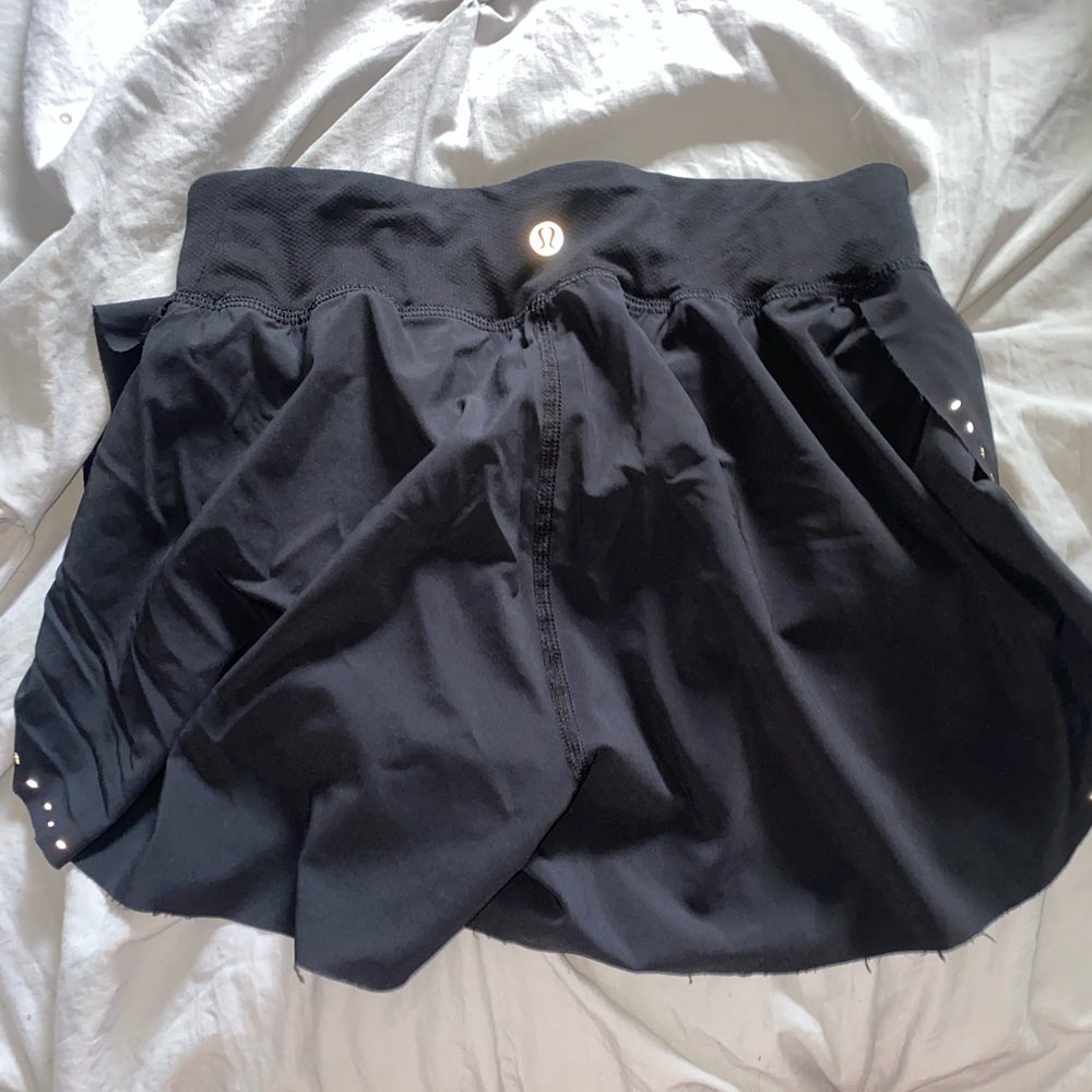 lululemon fast and free short in black size 2